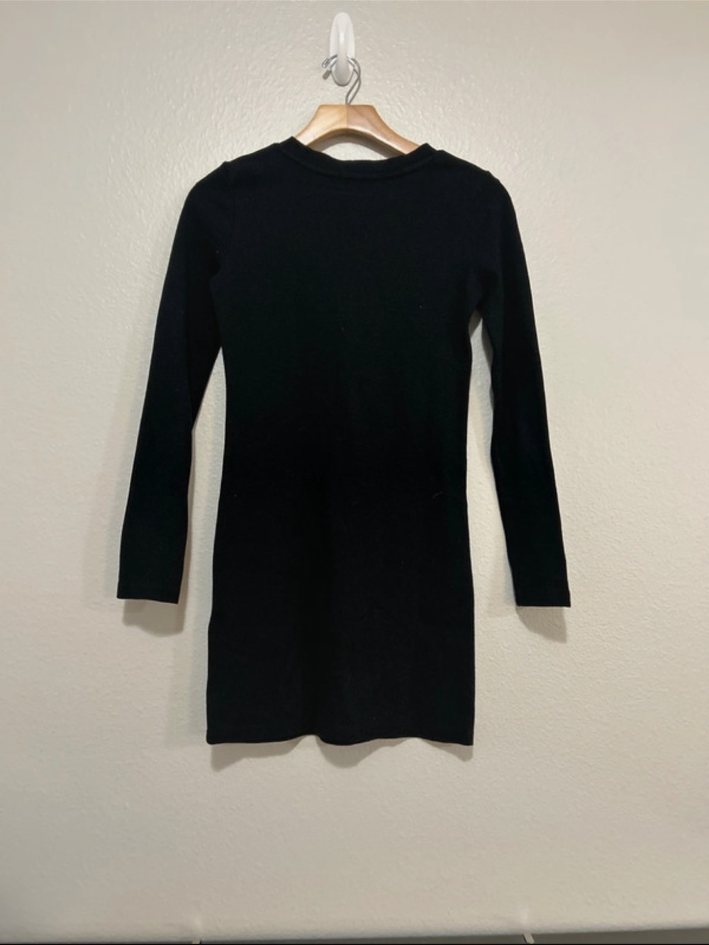 Forever 21 Black Long Sleeve Dress with Coral Script - Picture 2 of 3